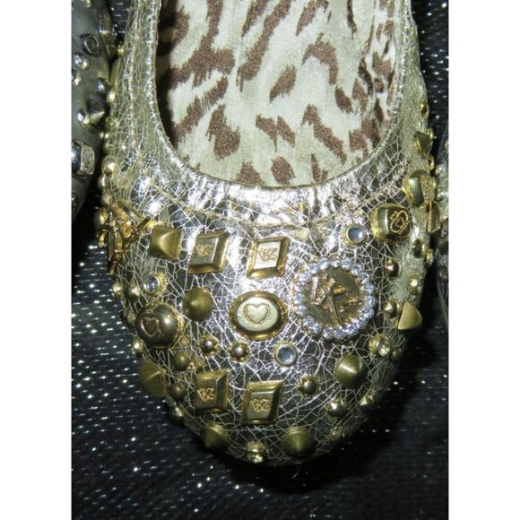 Kathy Van Zeeland Ray Me Ballerina Flats Charm Detail studded ballet flats 7.5 - Picture 4 of 5